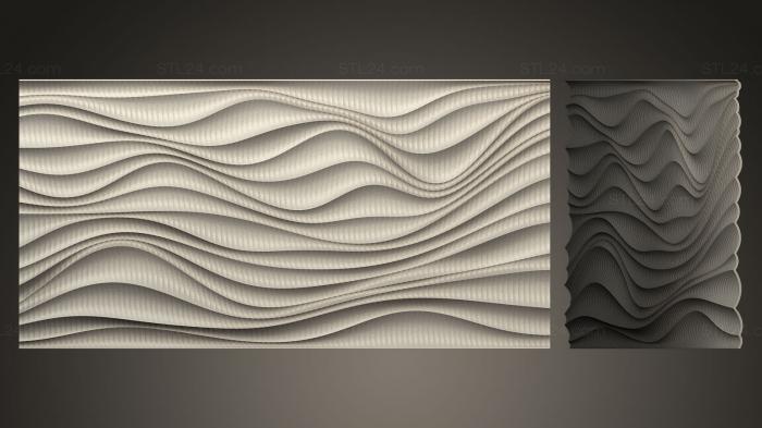 Geometrical panel (Relief 01, PGM_0210) 3D models for cnc